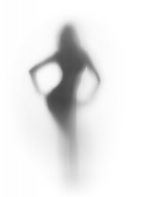 Silhouette mystérieuse d'une femme
