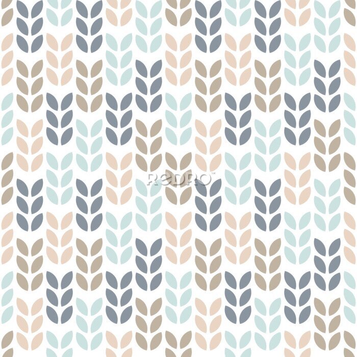 Papier peint  Simple motif floral sans soudure. Feuilles géométriques de style scandinave. Fond d'écran de vecteur