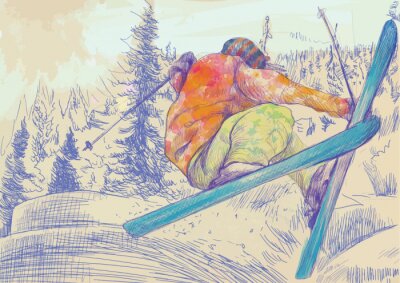 Papier peint  Ski en hiver