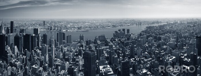 Papier peint  Skyline New York noir et blanc