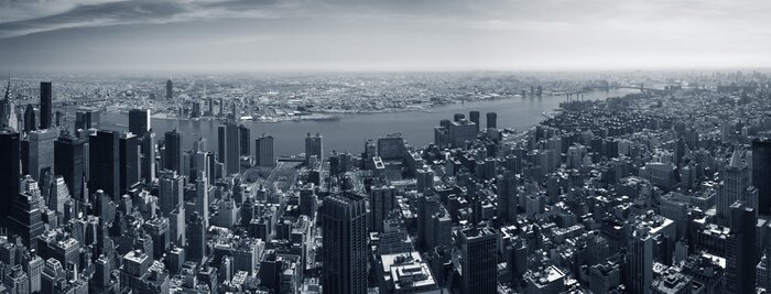 Papier peint  Skyline New York noir et blanc