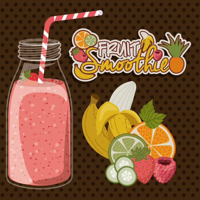 Papier peint  Smoothie aux fruits
