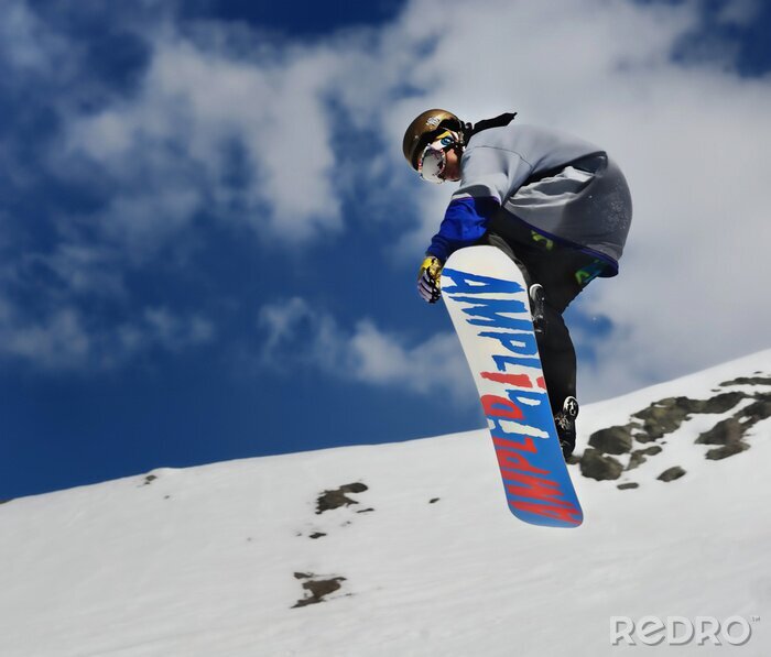 Papier peint  Snowboard en plein soleil