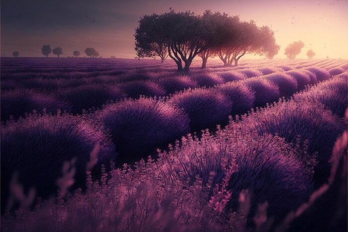 Papier peint  Soirée provençale