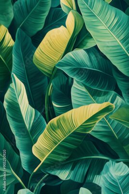Papier peint  Soothing Strelitzia Leaves Wallpaper Design for Relaxing Atmosphere