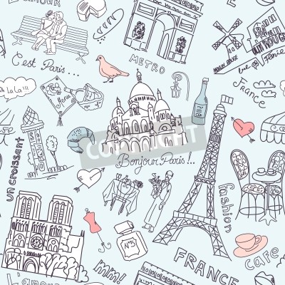 Papier peint  Souvenirs de Paris