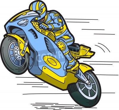Papier peint  Speeding Motorcycle Racer