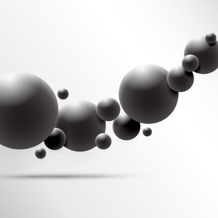 Papier peint  Sphères abstraites dans l'air