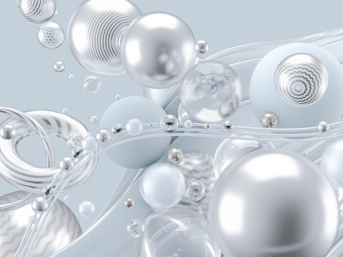 Papier peint  Sphères abstraites élégantes