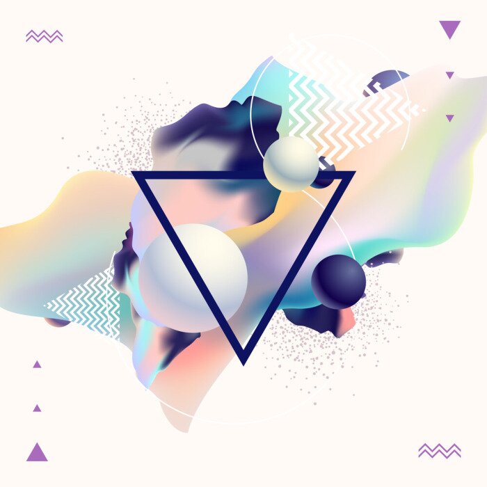 Papier peint  Sphères abstraites et géométrie pastel