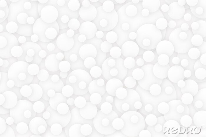 Papier peint  Sphères blanches tridimensionnelles