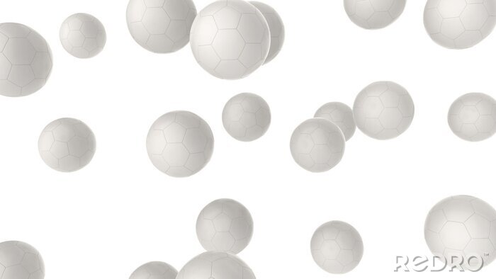 Papier peint  Sphères en blanc