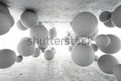 Papier peint  Sphères géométriques effet de profondeurs