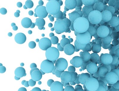 Sphères tridimensionnelles bleues