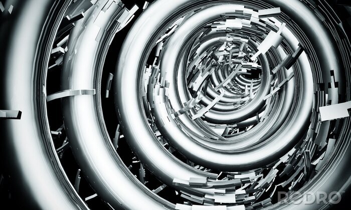 Papier peint  Spirale en métal