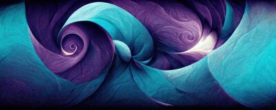 Papier peint  Spirale violet-turquoise