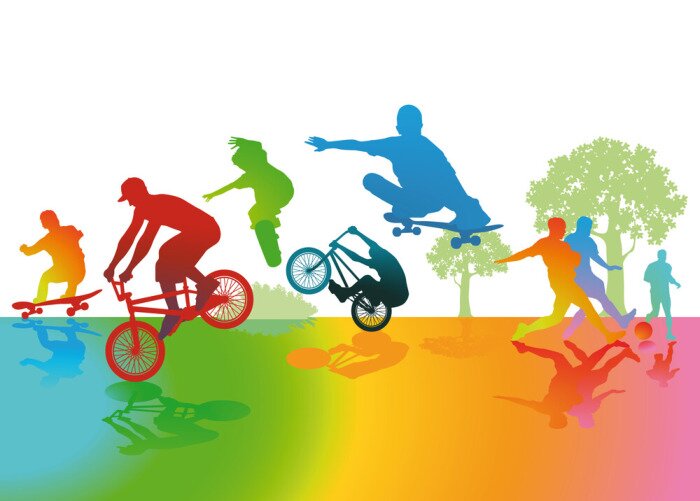 Papier peint  Sport dans le parc