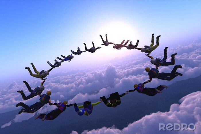 Papier peint  Sport sur un ciel nuageux