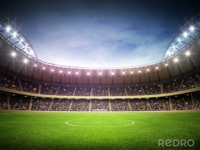 Papier peint  Stade aux lueurs de la nuit