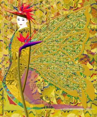 Papier peint  Strelitzia