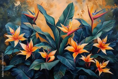 Papier peint  Strelitzia