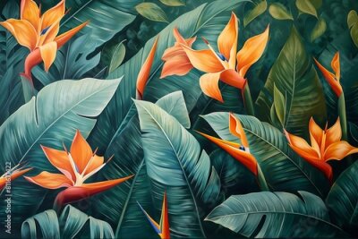 Papier peint  Strelitzia