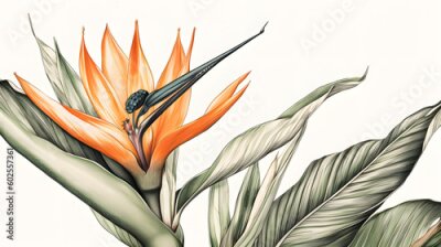 Papier peint  Strelitzia Bird Of Paradise