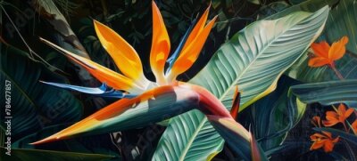 Papier peint  Strelitzia bird of paradise