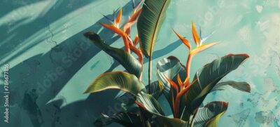 Papier peint  Strelitzia bird of paradise