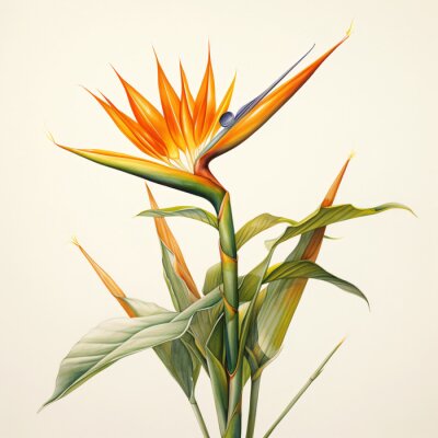 Papier peint  Strelitzia bird of paradise flower