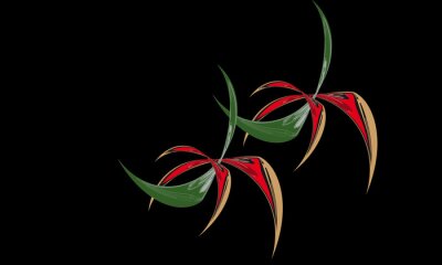 Papier peint  Strelitzia, bird of paradise flower, plant.  Minimalist style. Abstract drawing, cover, sticker, print, logo. Contemporary vector art