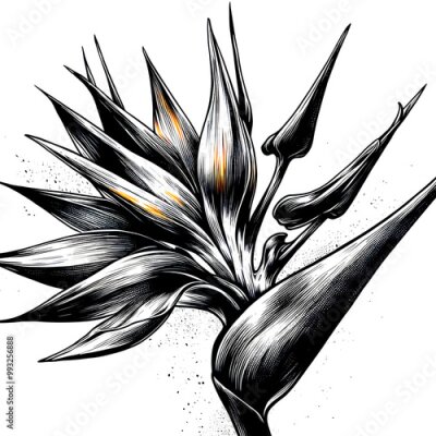 Papier peint  strelitzia flower, bird of paradise 