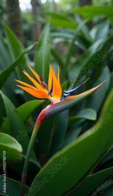 Papier peint  strelitzia flower, bird of paradise 