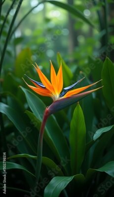 Papier peint  strelitzia flower, bird of paradise 