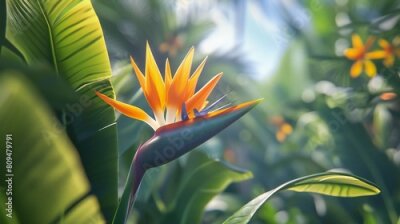 Papier peint  Strelitzia flower: Find calm amidst the chaos with its soothing beauty.