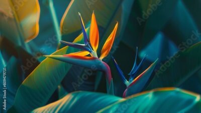 Papier peint  Strelitzia flower: Find calm amidst the chaos with its soothing beauty.