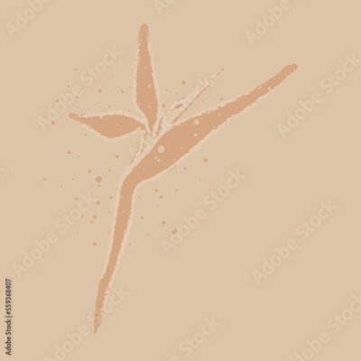 Papier peint  Strelitzia flower. Illustration in pastel colors