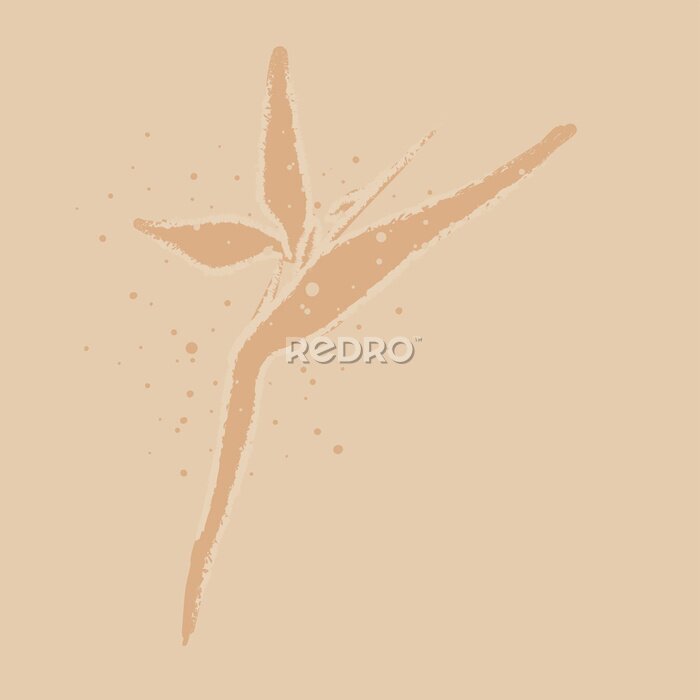Papier peint  Strelitzia flower. Illustration in pastel colors