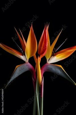 Papier peint  Strelitzia Flower in Nature, Pattern, Wallpaper, Cover and Screen for Smartphone, Cell Phone, Computer, Laptop, 9:16 and 16:9 Format