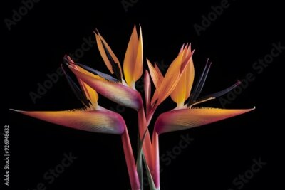 Papier peint  Strelitzia Flower in Nature, Pattern, Wallpaper, Cover and Screen for Smartphone, Cell Phone, Computer, Laptop, 9:16 and 16:9 Format