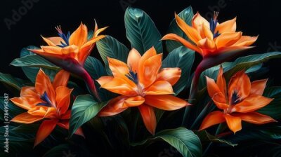 Papier peint  Strelitzia flowers, with their striking resemblance to birds in flight, create a sense of wonder and enchantment in any setting.