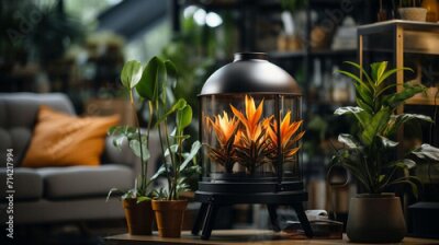 Papier peint  Strelitzia Nicolai Closeup: A Captivating Interior Display on the Stand