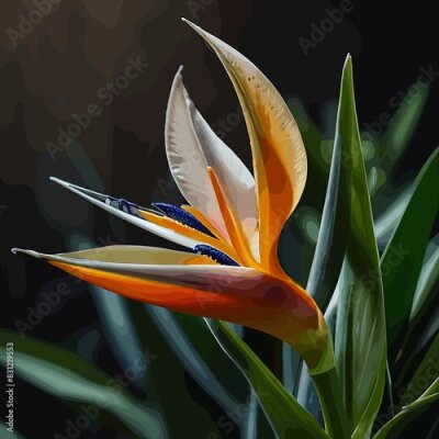 Papier peint  Strelitzia Reginae belleza de Flor