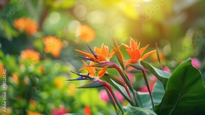 Papier peint  Strelitzia reginae, Heliconia, Tropical leaf, Bird of paradise foliage
