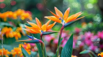 Papier peint  Strelitzia reginae, Heliconia, Tropical leaf, Bird of paradise foliage