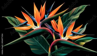 Papier peint  Strelitzia: The Exotic Beauty of the Bird of Paradise Flower
