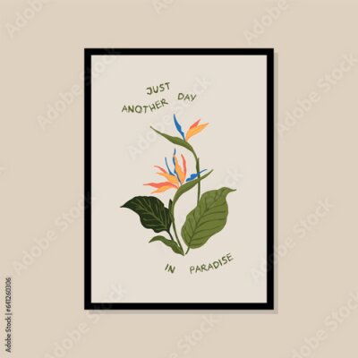 Papier peint  Strelitzia vector art print poster for your wall art gallery	