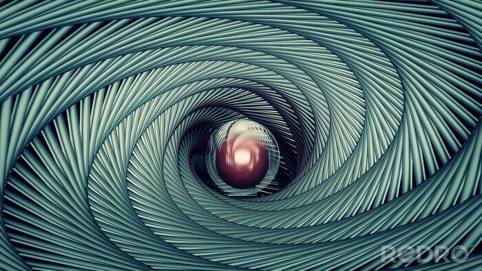 Papier peint  Structure spirale en acier