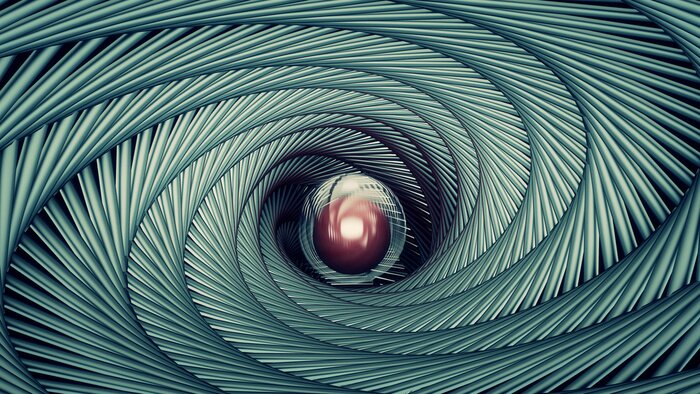 Papier peint  Structure spirale en acier