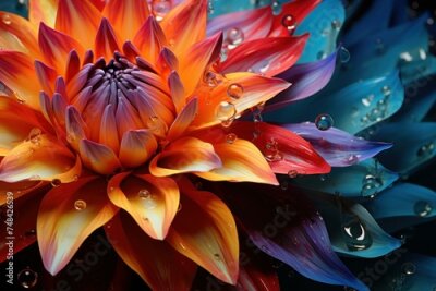 Papier peint  Stunning Paradise flower. Jungle nature petal. Generate AI